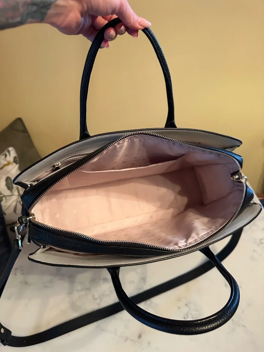 Kate Spade Knott Commuter Laptop Bag Black Leather
